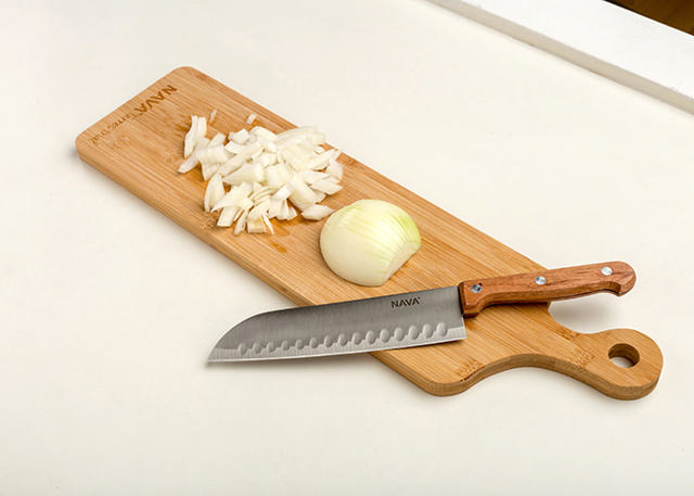 NAVA TERRESTRIAL ΑΤΣΑΛΙΝΟ ΜΑΧΑΙΡΙ SANTOKU 29.5CM