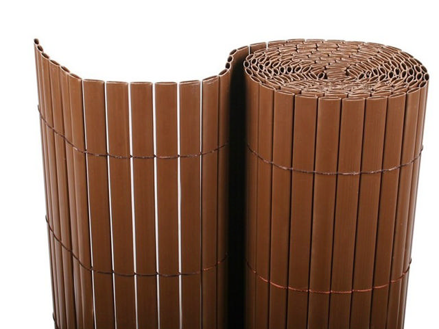 PVC SCREEN DOUBLE SIDED 1.5X3M 20MM BROWN