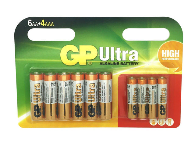 GP AA 6PCS&AAA 4PCS U/ALKALINE