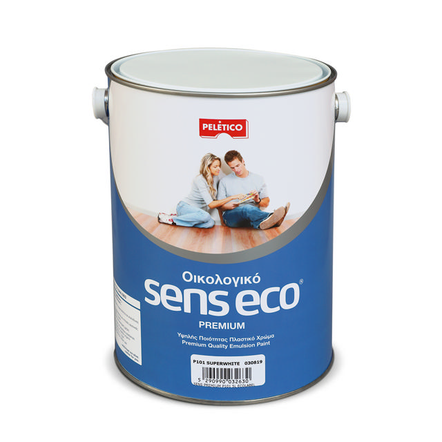 SENS PREMIUM SUPERWHITE P101 9L ECOLABEL ΟΙΚΟΛΟΓΙΚΟ ΠΛΑΣΤΙΚΟ ΧΡΩΜΑ