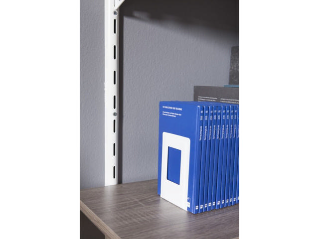 ELEMENT SQUARE BOOK END  WHITE ALUMINIUM