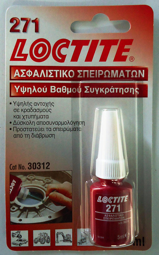  LOCTITE 271 KOKKINH - YΨΗΛOY BAΘΜΟΥ ΣΥΓΚΡΑΤΗΣΗΣ 5 ML 