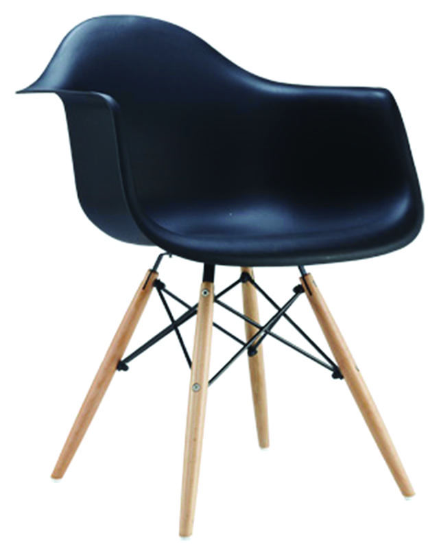 ZINA PLASTIC CHAIR BLACK