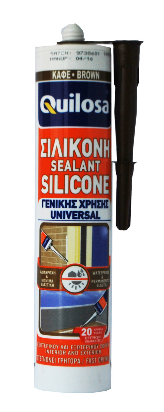 QUILOSA SEALANT SILICONE UNIVERSAL BROWN 280ML