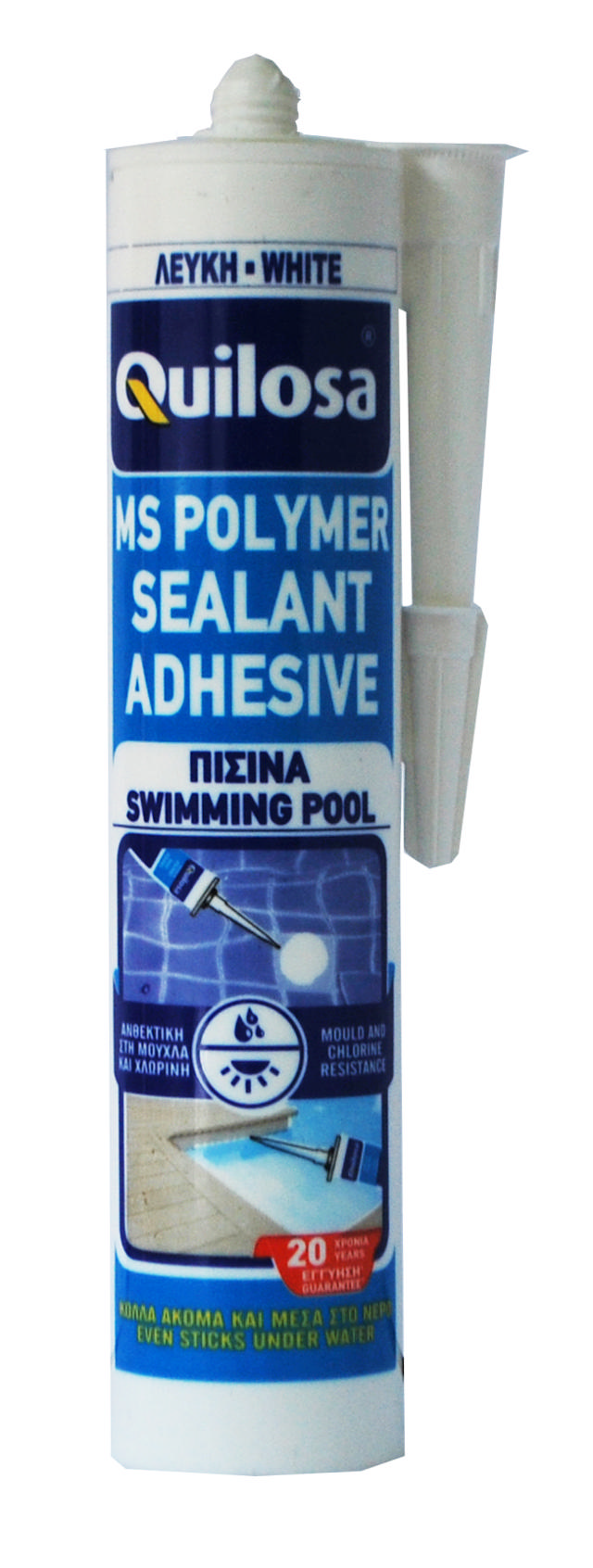 QUILOSA MS POLYMER SEALANT ADHESIVE SWIMMING POOL WHITE 280ML