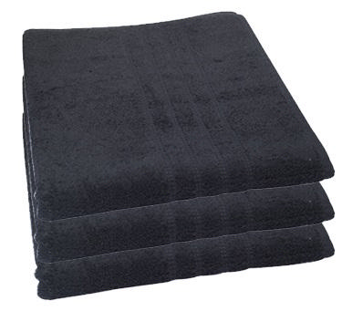 FACE TOWEL 48X95CM 500G -  BLACK 