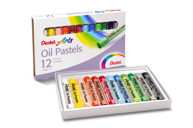 PENTEL PHN-12 OIL PASTELS REG.STICK 12PCS