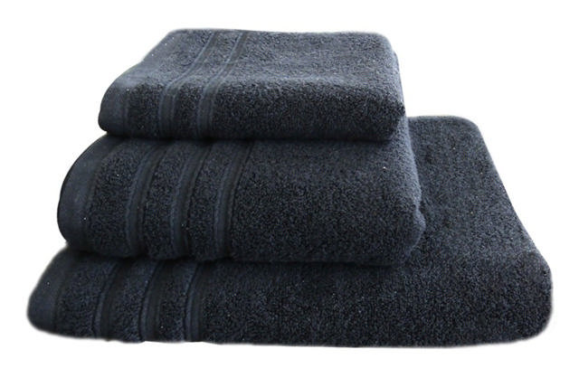 BATH TOWEL BLACK FLUFFY 85X150CM 500GSM