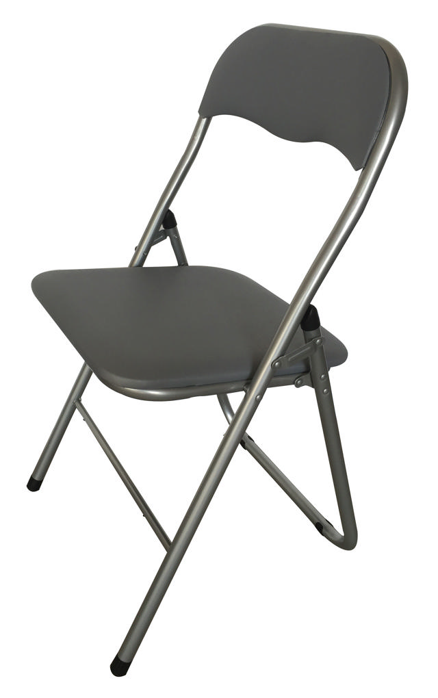 MONICA STEEL FOLDING CHAIR GREY