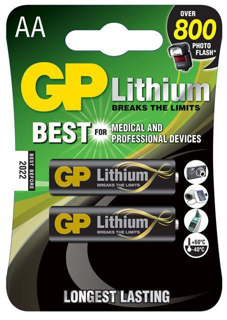 GP AA LITHIUM PLUS BATT2PCS BL