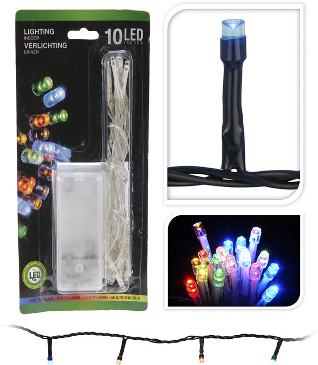 XMAS LED LIGHTS 10BO MULTI IND