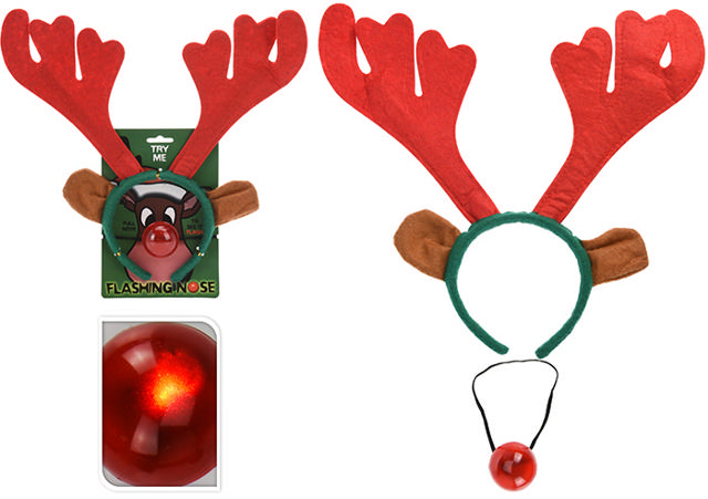 XMAS REINDEER SET 2PCS DIADEEM