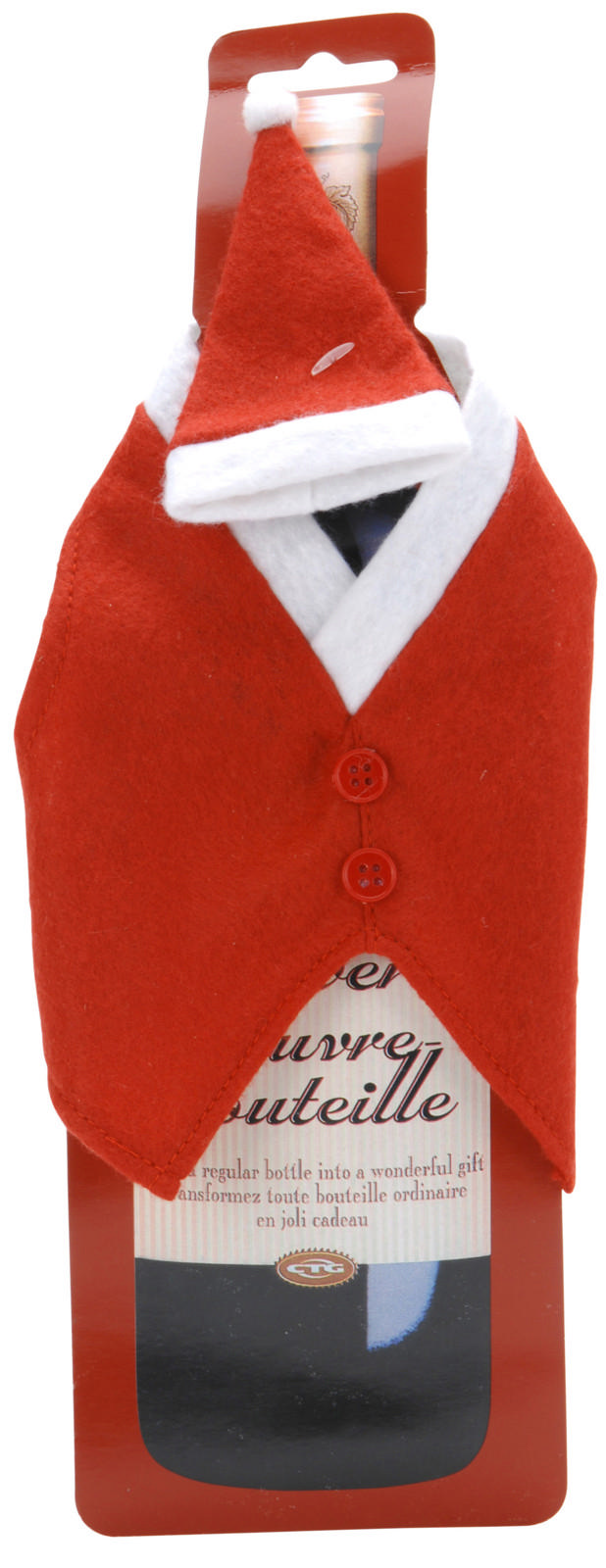 XMAS WINEBOTTLE COAT WITH CAP