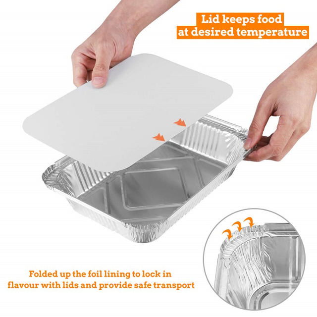 ALUMΙΝIUM TRAY 102ML & LID 3PCS