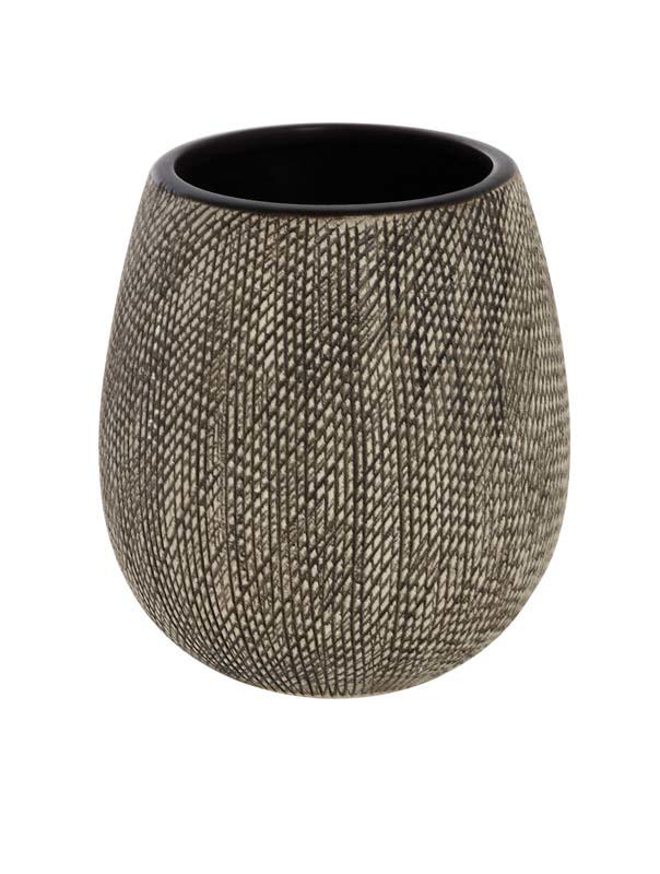 FERIDRAS CERAMIC TOOTHBRUSH HOLDER SAFARI GREY