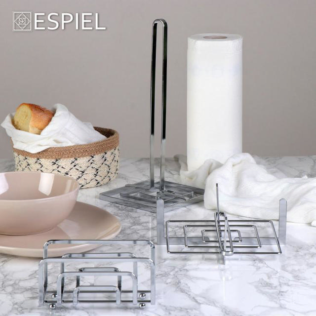 ESPIEL NAPKIN HOLDER STAINLESS STEEL SILVER