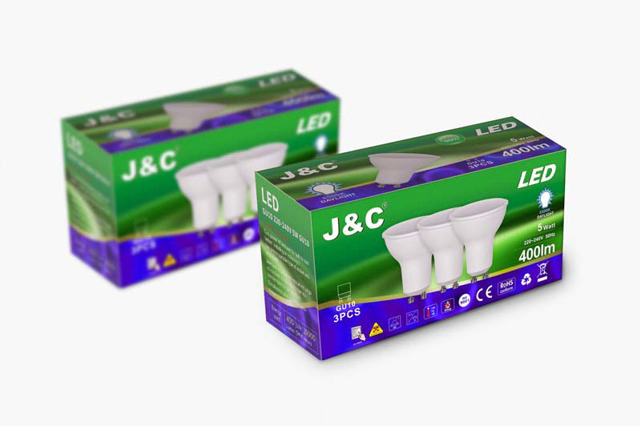 J&C LED 5W 3X ΛΑΜΠΤΗΡΕΣ GU10 400LM 6500K FROSTED