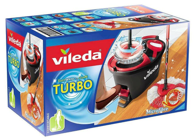 VILEDA CLEAN TURBO ΣΕΤ ΠΕΡΙΣΤΡΕΦΟΜΕΝΟΥ ΚΟΥΒΑ ΣΦΟΥΓΓΑΡΙΣΜΑΤΟΣ