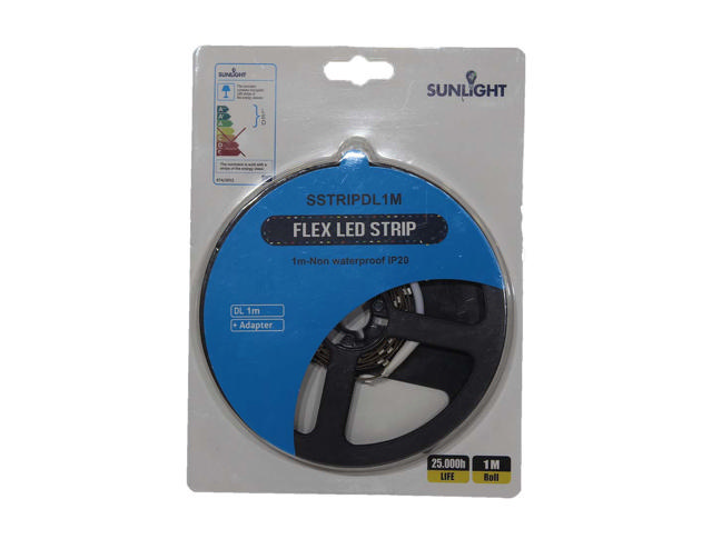 SUNLIGHT LED 4.8W/M FLEXIBLE STRIP 1-METER SET 6000K 