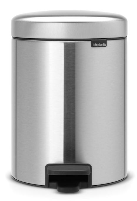 BRABANTIA NEW ICON PEDAL BIN, 5 LITRE - MATT STEEL