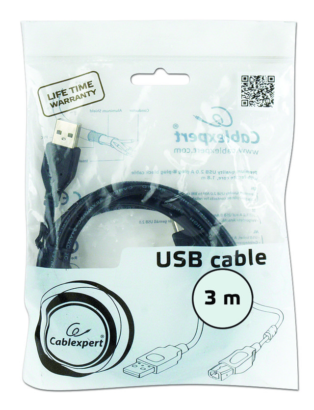 CABLEXPERT USB A-PLUG TO B-PLUG 3M