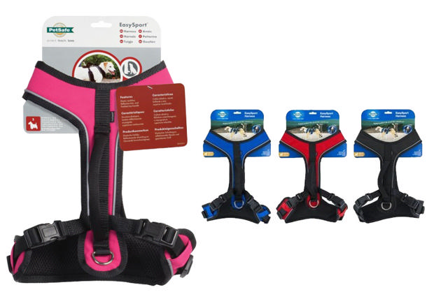 PETSAFE EASYSPORT HARNESS MEDIUM 66-81CM 4 ASSORTED COLORS