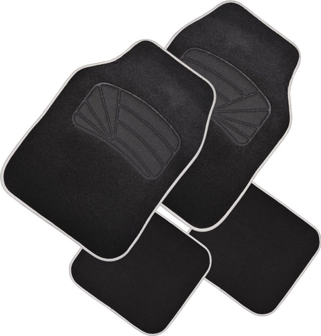 GEAR&GO SHC CARPET CAR MAT 4PCS BLACK/GREY