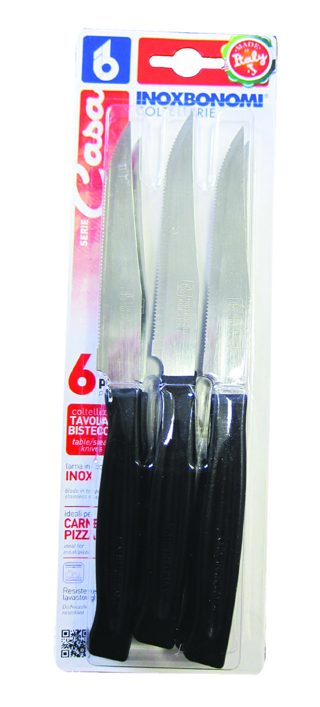 INOXBONOMI STEAK KNIFE 6PCS-82006N BLACK