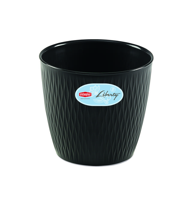 STEFANPLAST LIBERTY POT 16CM ANTHRACITE