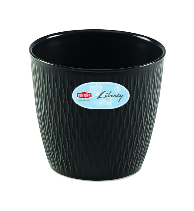 STEFANPLAST LIBERTY POT 25CM ANTHRACITE