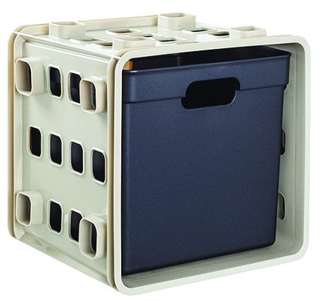 STORAGE CUBE 33X31X33CM BEIGE/ ANTHRACITE