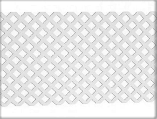 FIXED PLASTIC TRELLIS 0.8M X 1.2M X 18MM WHITE WITHOUT FRAME