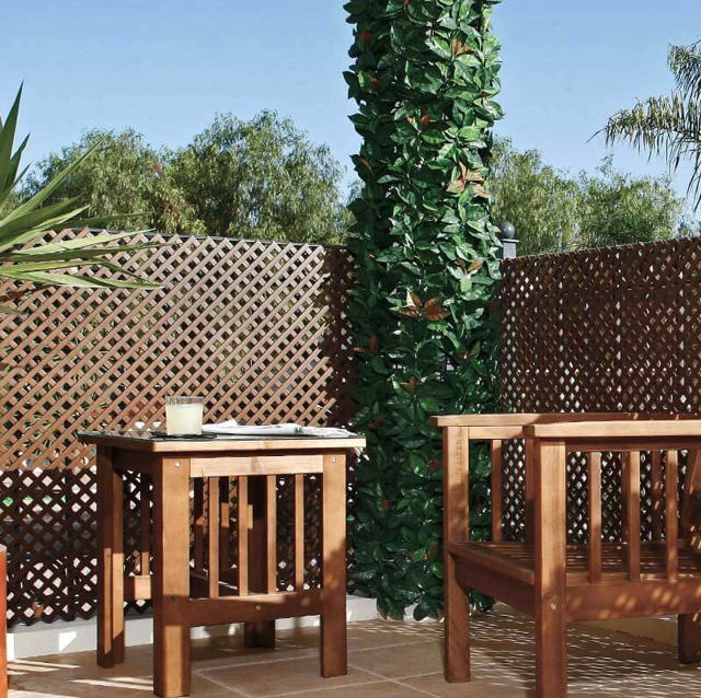 FIXED PLASTIC TRELLIS 0.6M X 1.8M X 18MM BROWN WITHOUT FRAME