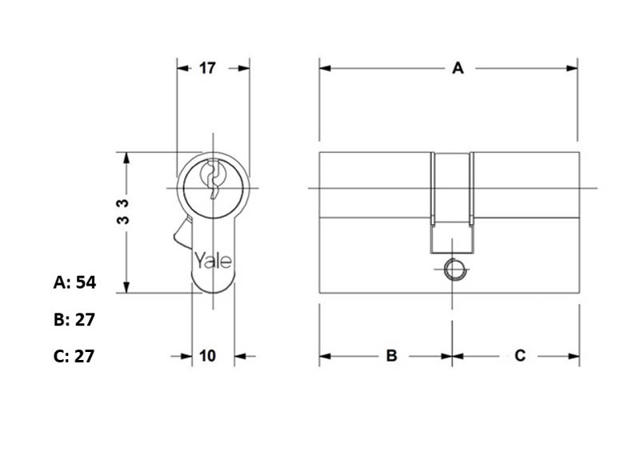 CYLINDER 210 54 27-27 BRASS