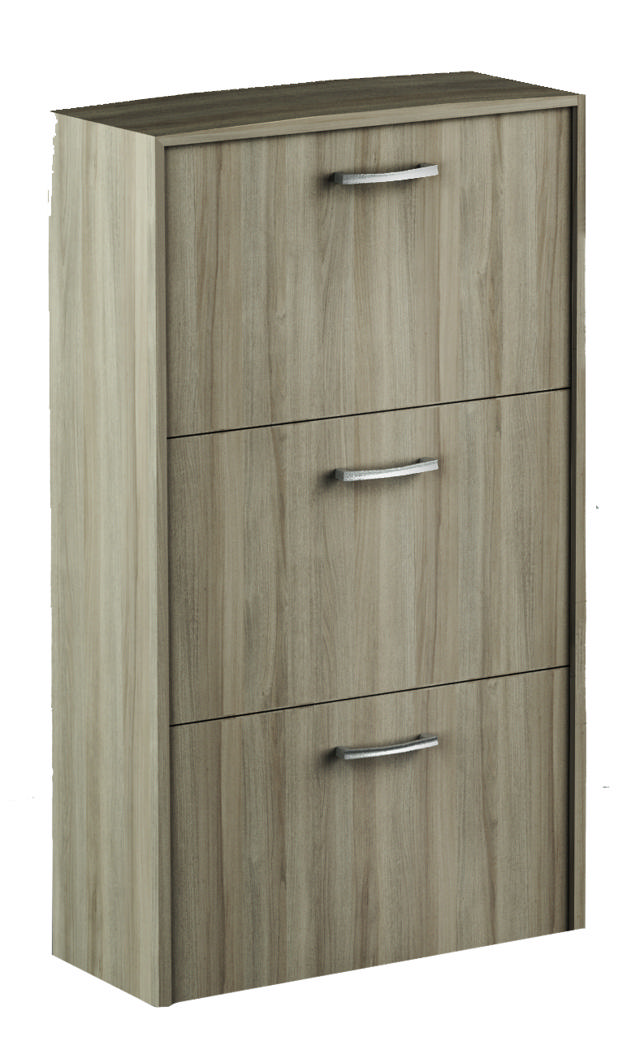 EKOWOOD SHOE CABINET 3 DOOR 105X59X25CM BLONDE