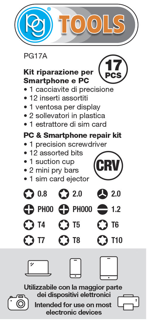 PG TOOL 17PCS SMARTPHONE KIT