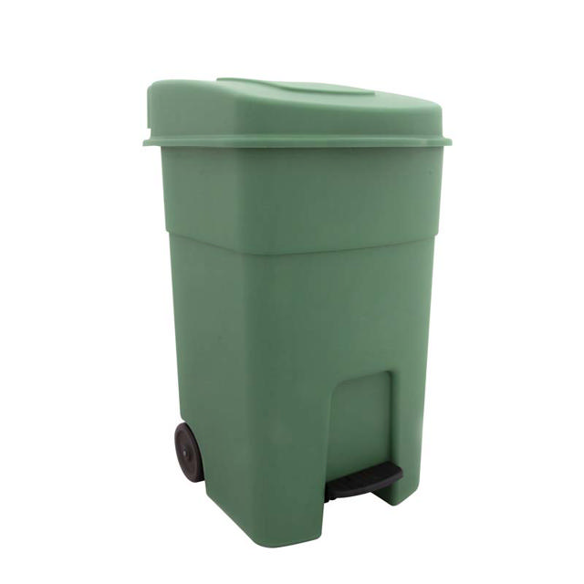 PEDAL BIN WITH WHEELS 80L