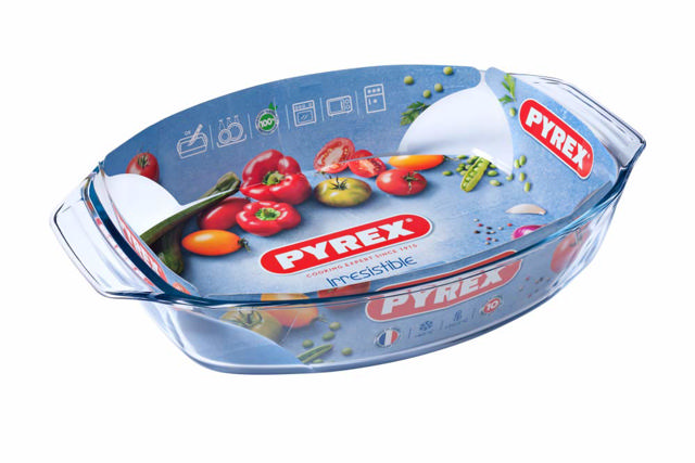 PYREX 410B IRRESISTIBLE ΓΥΑΛΙΝΟ ΣΚΕΥΟΣ ΦΟΥΡΝΟΥ ΟΒΑΛ 2L