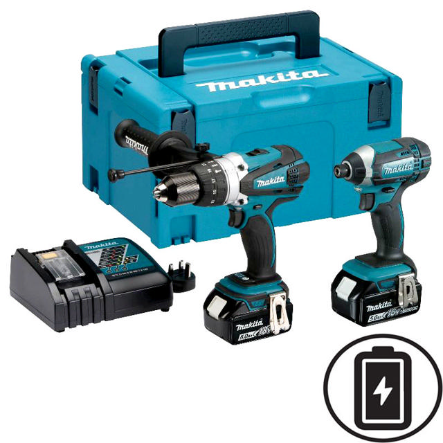 MAKITA ΣΕΤ ΕΡΓΑΛΕΙΩΝ 18V (DHP458 X1  + DTD152 X1 + BL1850 X 2 + DC18RC )