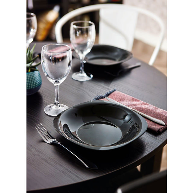 LUMINARC CARINE SOUP PLATE 21CM BLACK