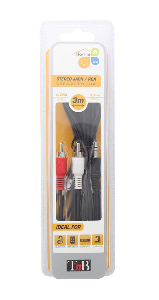 TNB STEREO JACK 2RCA CBL.3M