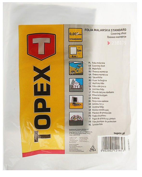 TOPEX ΜΕΜΒΡΑΝΗ ΠΡΟΣΤΑΣΙΑΣ HDPE 4Mx5M 7μm 20۟m²