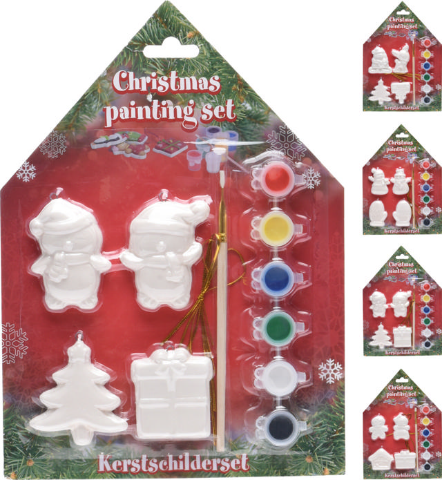 PAINTSET CHRISTMAS 15PCS 4ASS