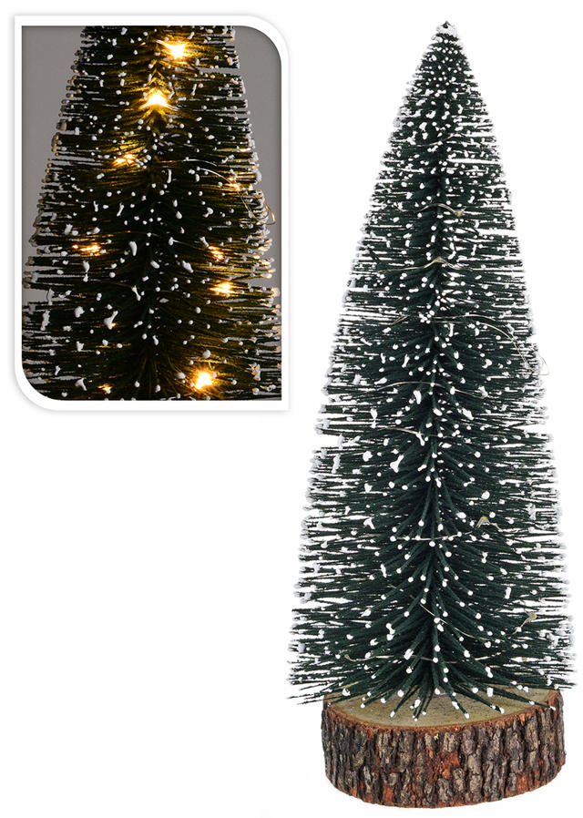 XMAS TREE W LIGHT 28CM