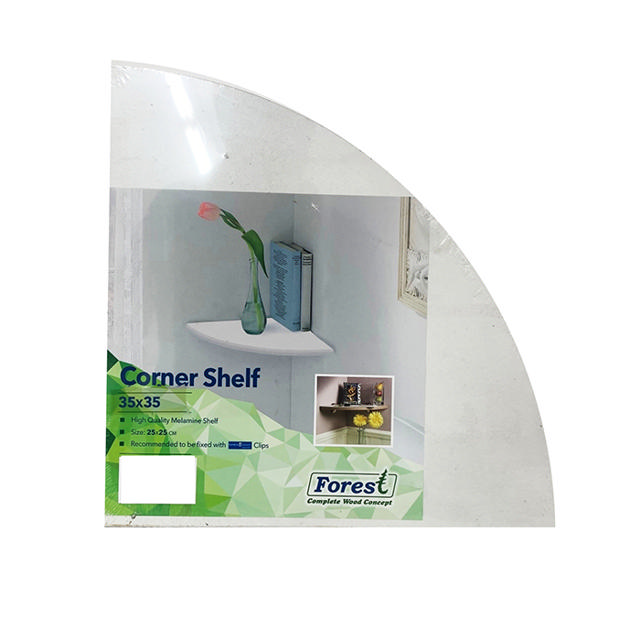 CORNER SHELF 35CM WHITE