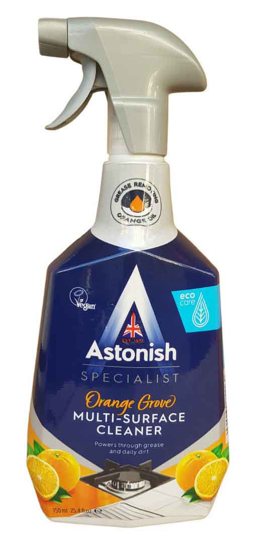 ASTONISH SPECIALIST ΚΑΘΑΡΙΣΤΙΚΟ SPRAY ΓΕΝΙΚΗΣ ΧΡΗΣΗΣ ΠΟΡΤΟΚΑΛΙ 750M