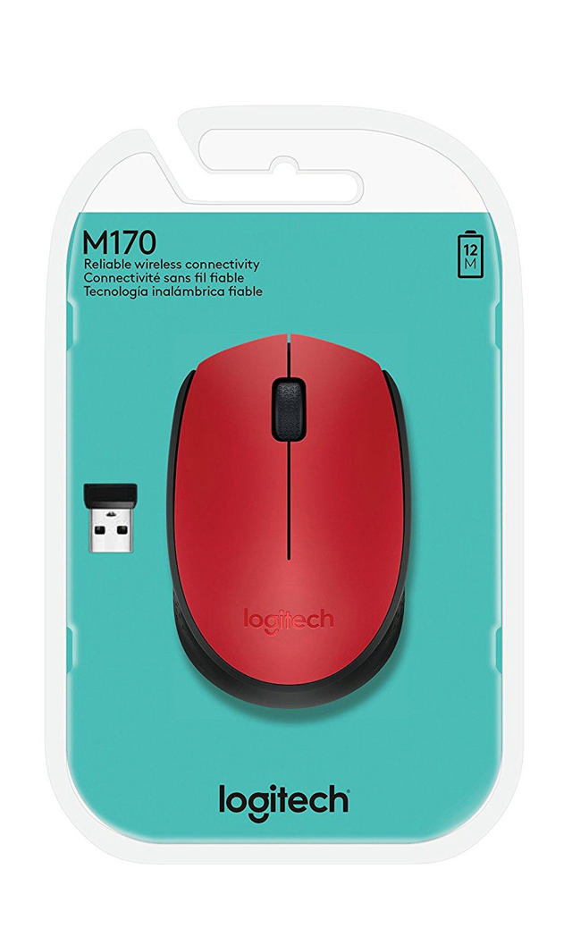 LOGITECH M171 WIRELESS MOUSE RED