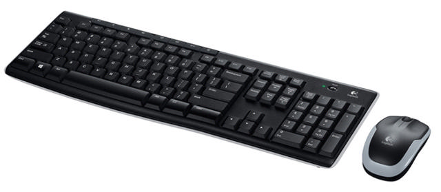 LOGITECH WIRELESS KEYBOARD AND MOUSE MK270-GREEK KEYS