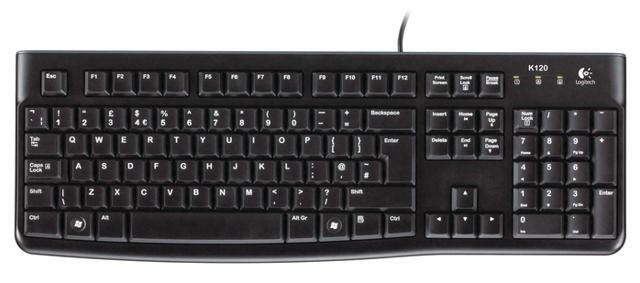 LOGITECH CORDED KEYBOARD K120-GREEK KEYS