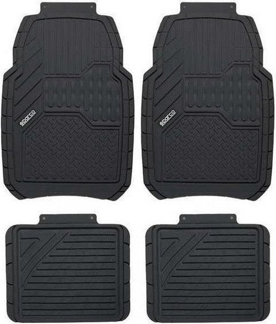 SPARCO CAR MATS PVC BLACK 4PCS